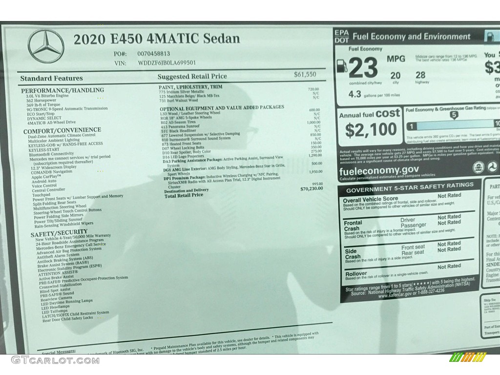 2020 E 450 4Matic Sedan - Iridium Silver Metallic / Macchiato Beige/Black photo #10