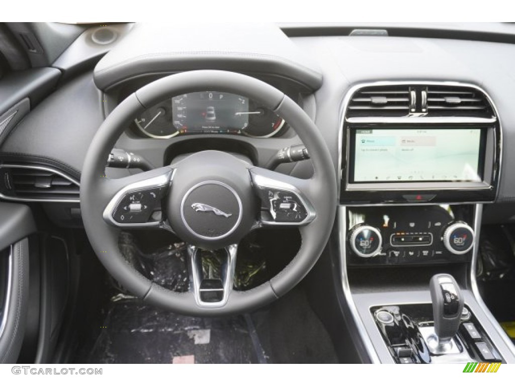 2020 Jaguar XE S Ebony Steering Wheel Photo #134859300