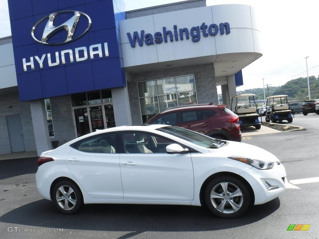 2016 Elantra Value Edition - White / Beige photo #2