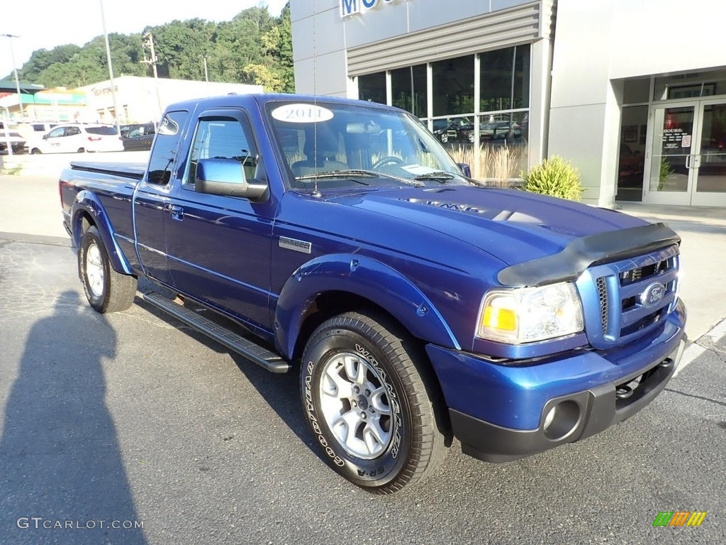 2011 Ranger XLT SuperCab 4x4 - Vista Blue Metallic / Medium Dark Flint photo #8