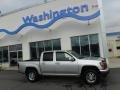 2011 Pure Silver Metallic GMC Canyon SLE Crew Cab 4x4  photo #2