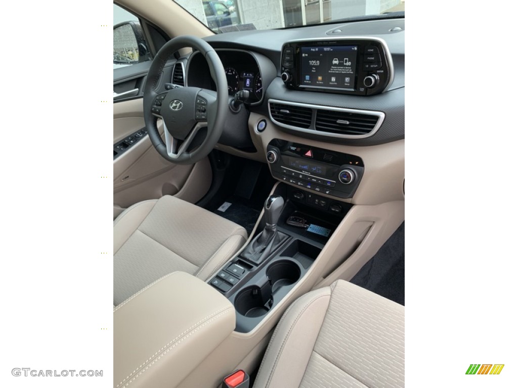 2020 Hyundai Tucson Sport AWD Beige Dashboard Photo #134861943