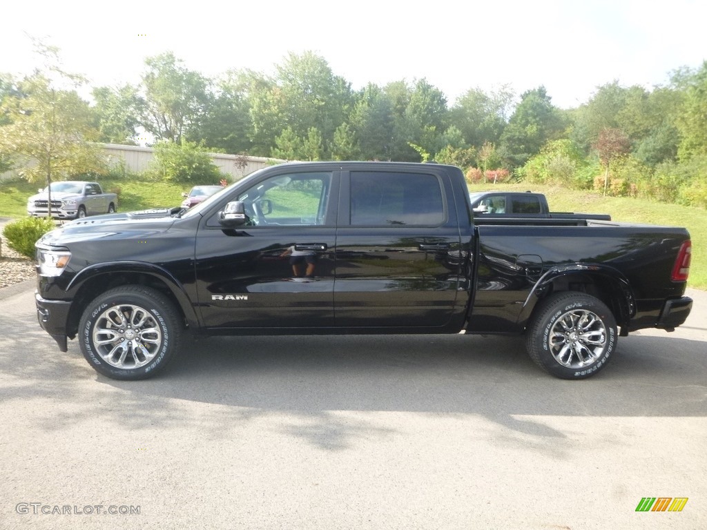 2019 1500 Laramie Crew Cab 4x4 - Diamond Black Crystal Pearl / Black photo #2