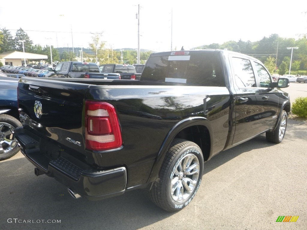 2019 1500 Laramie Crew Cab 4x4 - Diamond Black Crystal Pearl / Black photo #5