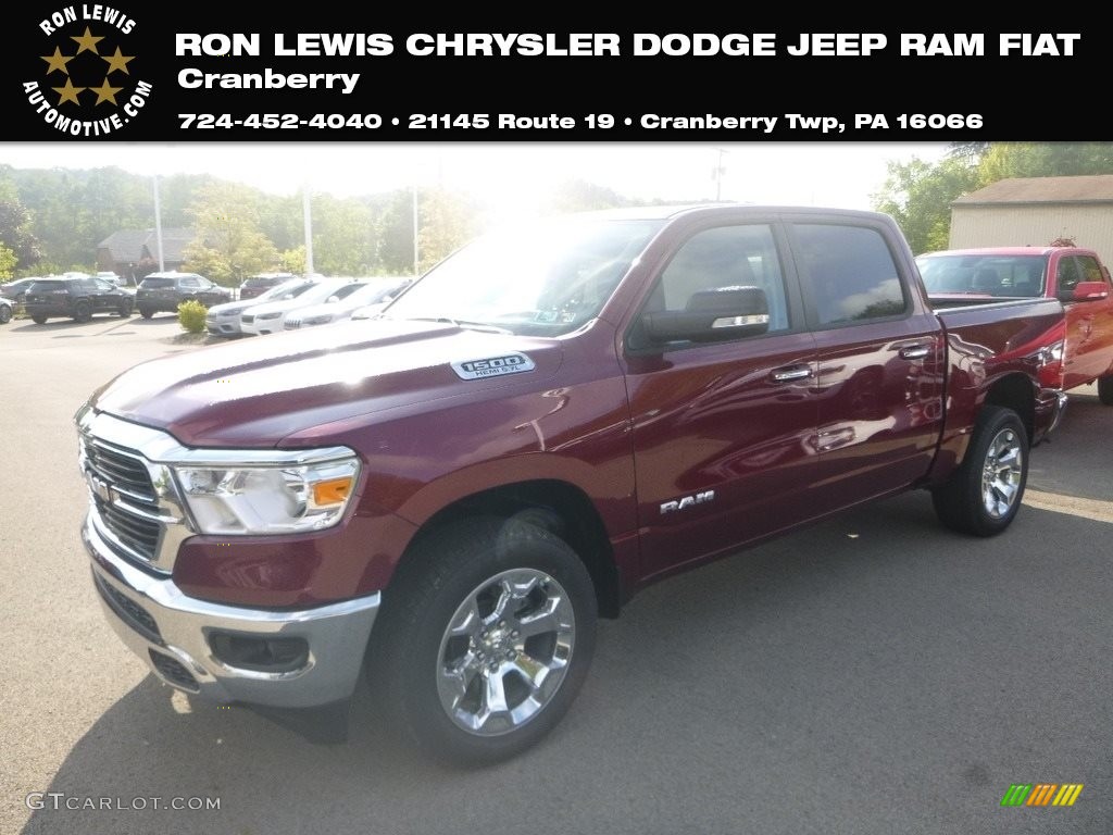 2020 1500 Big Horn Crew Cab 4x4 - Delmonico Red Pearl / Black/Diesel Gray photo #1