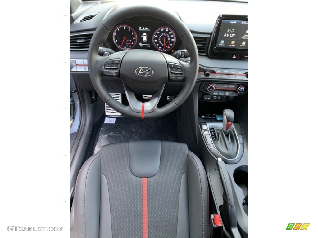 2020 Hyundai Veloster Turbo Black Steering Wheel Photo #134864682