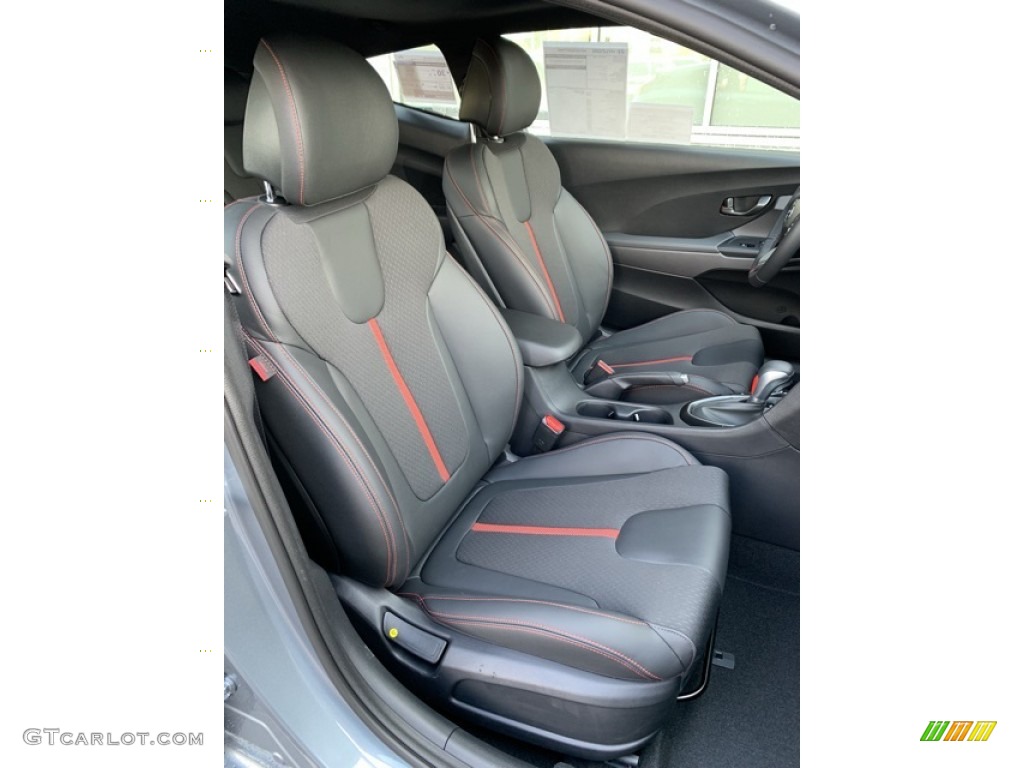 Black Interior 2020 Hyundai Veloster Turbo Photo #134864799