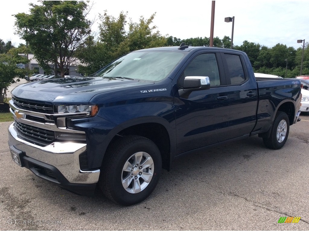 Deep Ocean Blue Metallic 2019 Chevrolet Silverado 1500 LT Double Cab 4WD Exterior Photo #134865405