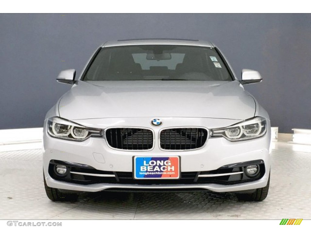 2017 3 Series 330e iPerfomance Sedan - Glacier Silver Metallic / Black photo #2