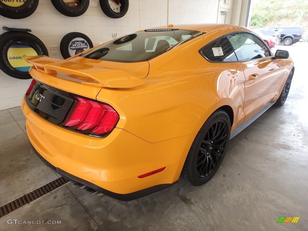 2019 Mustang GT Premium Fastback - Orange Fury / Ebony photo #2