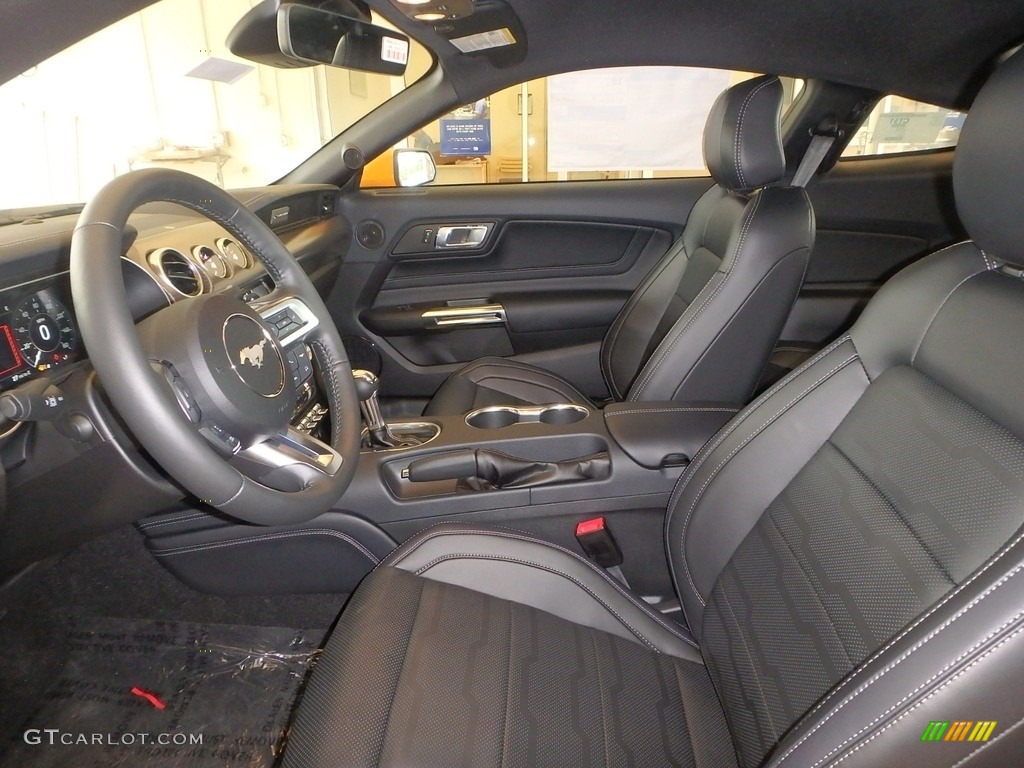 Ebony Interior 2019 Ford Mustang GT Premium Fastback Photo #134867978