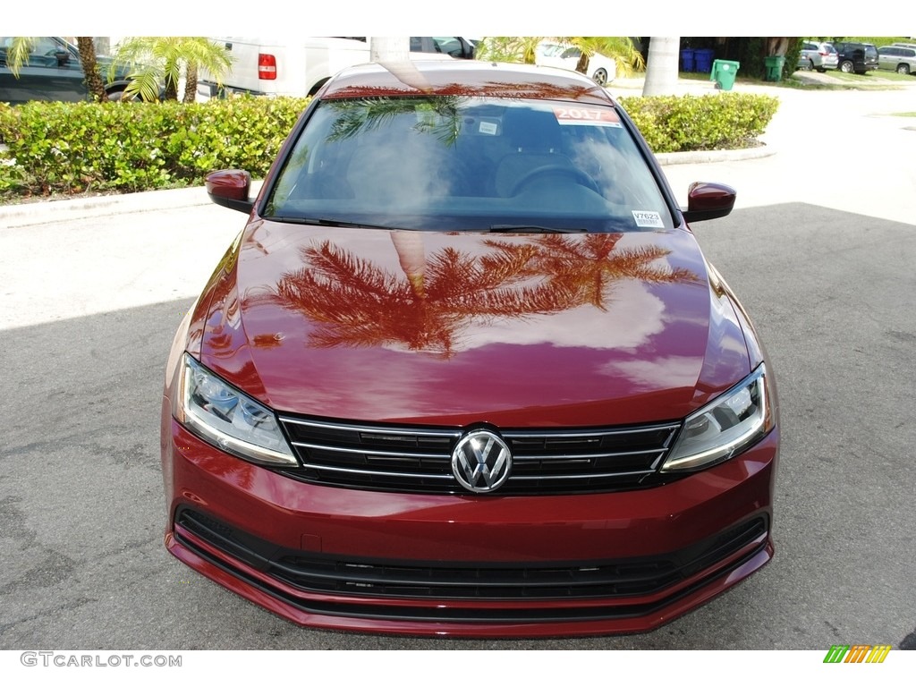 2017 Jetta S - Cardinal Red Metallic / Black/Palladium Gray photo #3