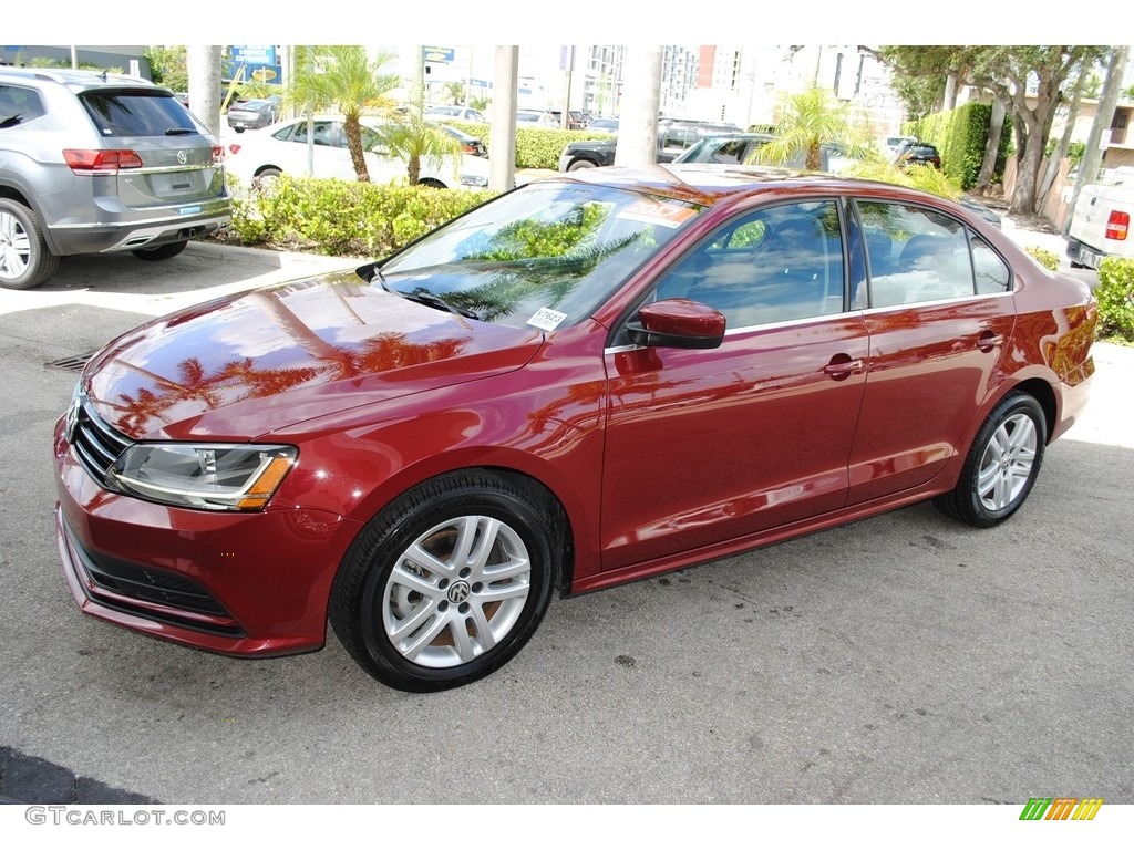 2017 Jetta S - Cardinal Red Metallic / Black/Palladium Gray photo #4