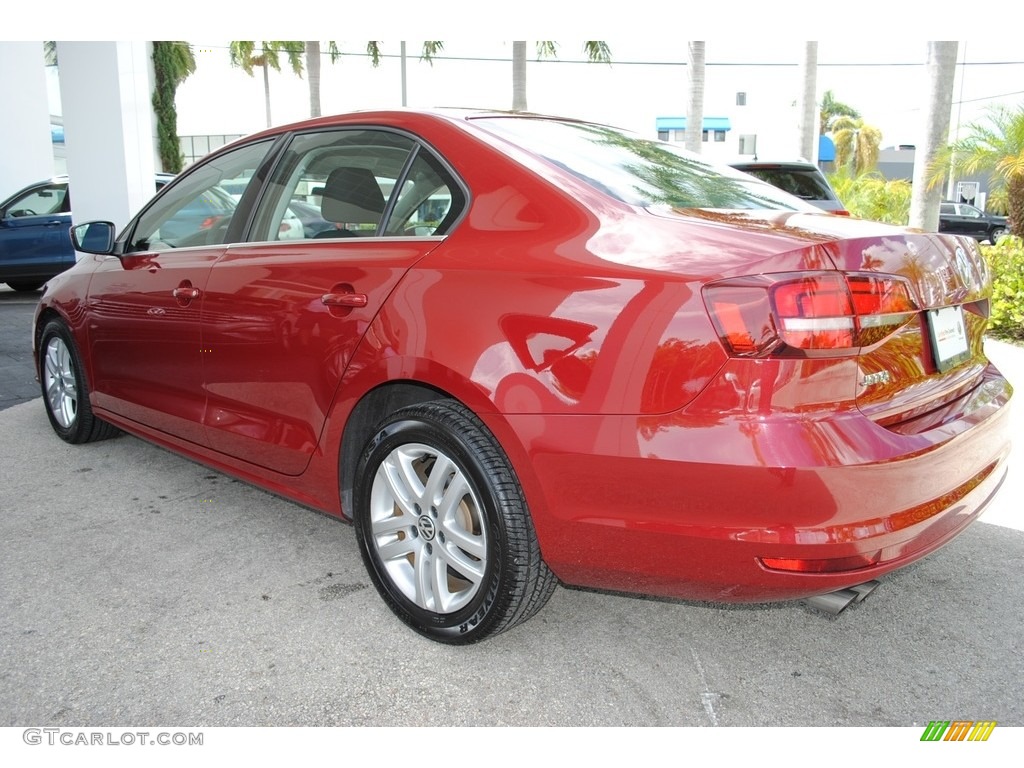 2017 Jetta S - Cardinal Red Metallic / Black/Palladium Gray photo #6