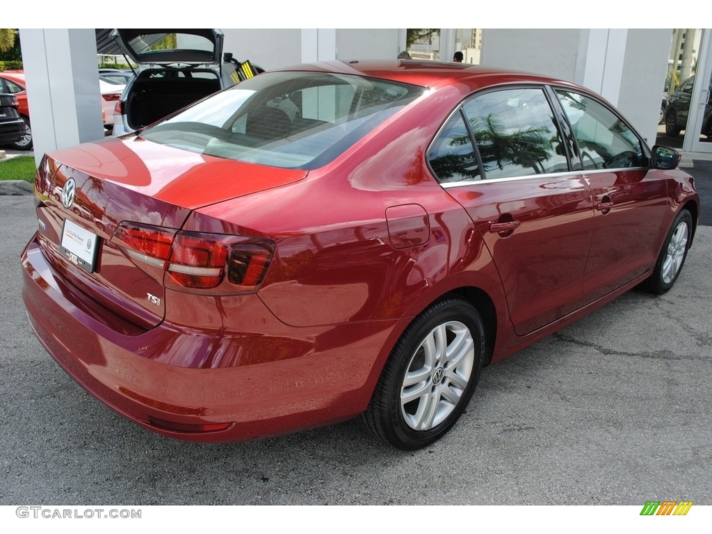 2017 Jetta S - Cardinal Red Metallic / Black/Palladium Gray photo #8