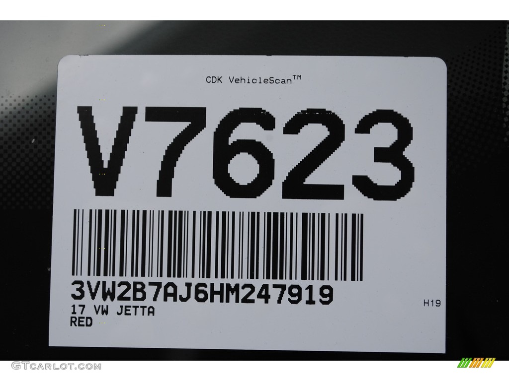 2017 Jetta S - Cardinal Red Metallic / Black/Palladium Gray photo #20