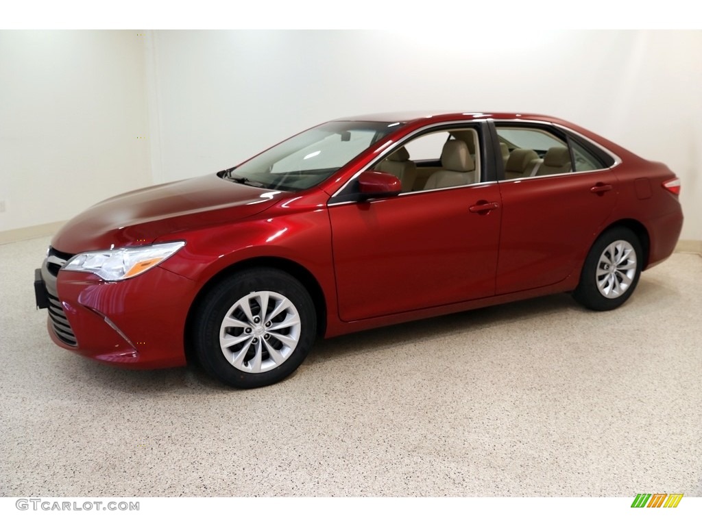 2015 Camry LE - Ruby Flare Pearl / Almond photo #3