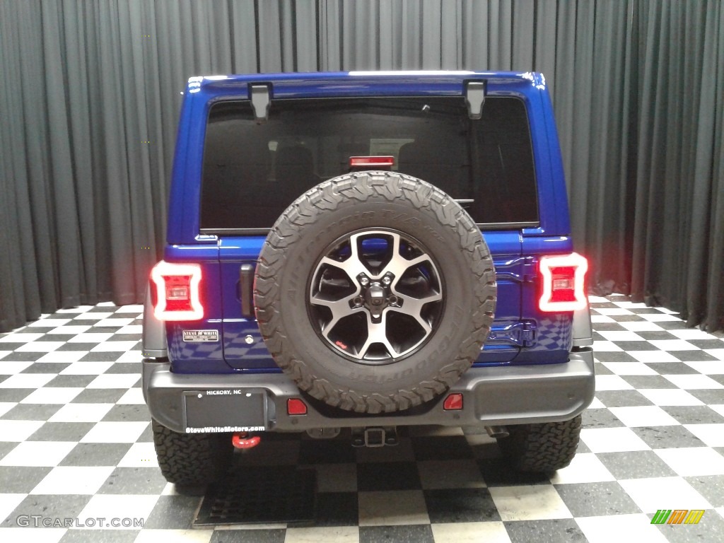 2020 Wrangler Unlimited Rubicon 4x4 - Ocean Blue Metallic / Dark Saddle/Black photo #7
