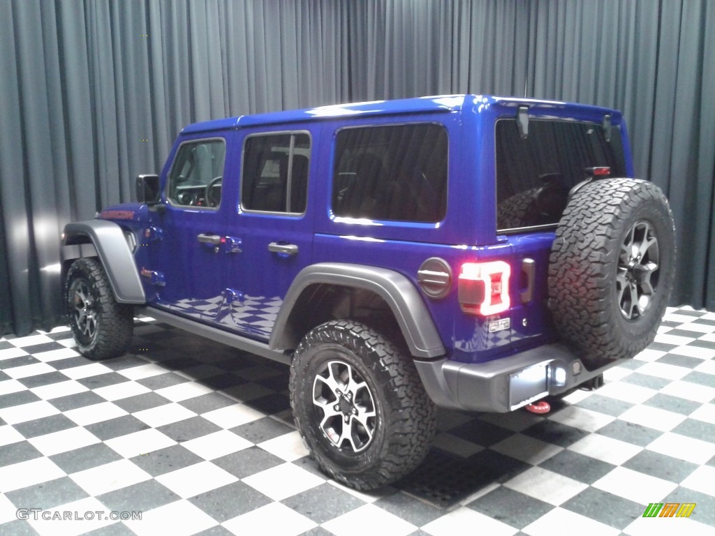 2020 Wrangler Unlimited Rubicon 4x4 - Ocean Blue Metallic / Dark Saddle/Black photo #8