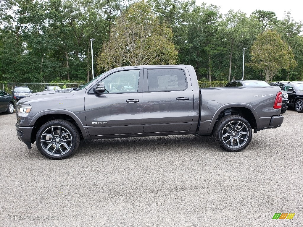 2019 1500 Laramie Crew Cab 4x4 - Granite Crystal Metallic / Black photo #3