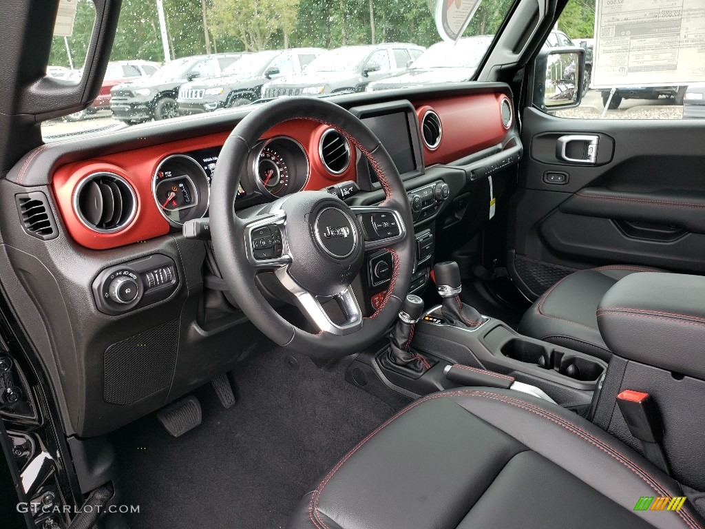 Black Interior 2020 Jeep Wrangler Unlimited Rubicon 4x4 Photo #134878406