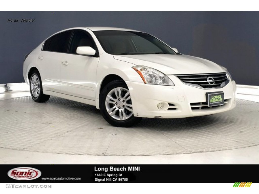 2011 Altima 2.5 S - Winter Frost White / Blond photo #1