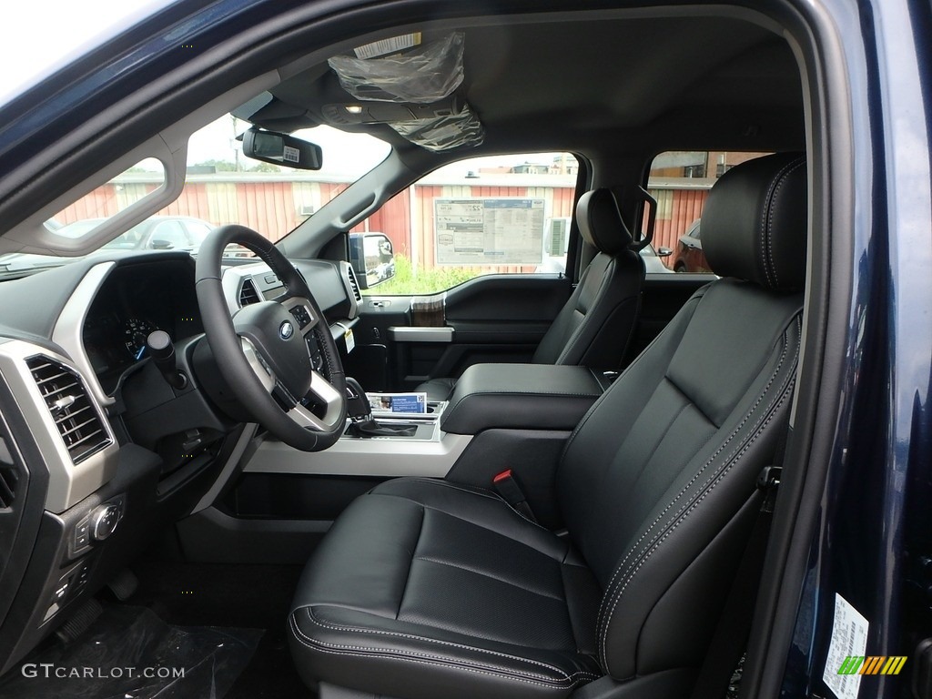 Black Interior 2019 Ford F150 Lariat SuperCrew 4x4 Photo #134880359