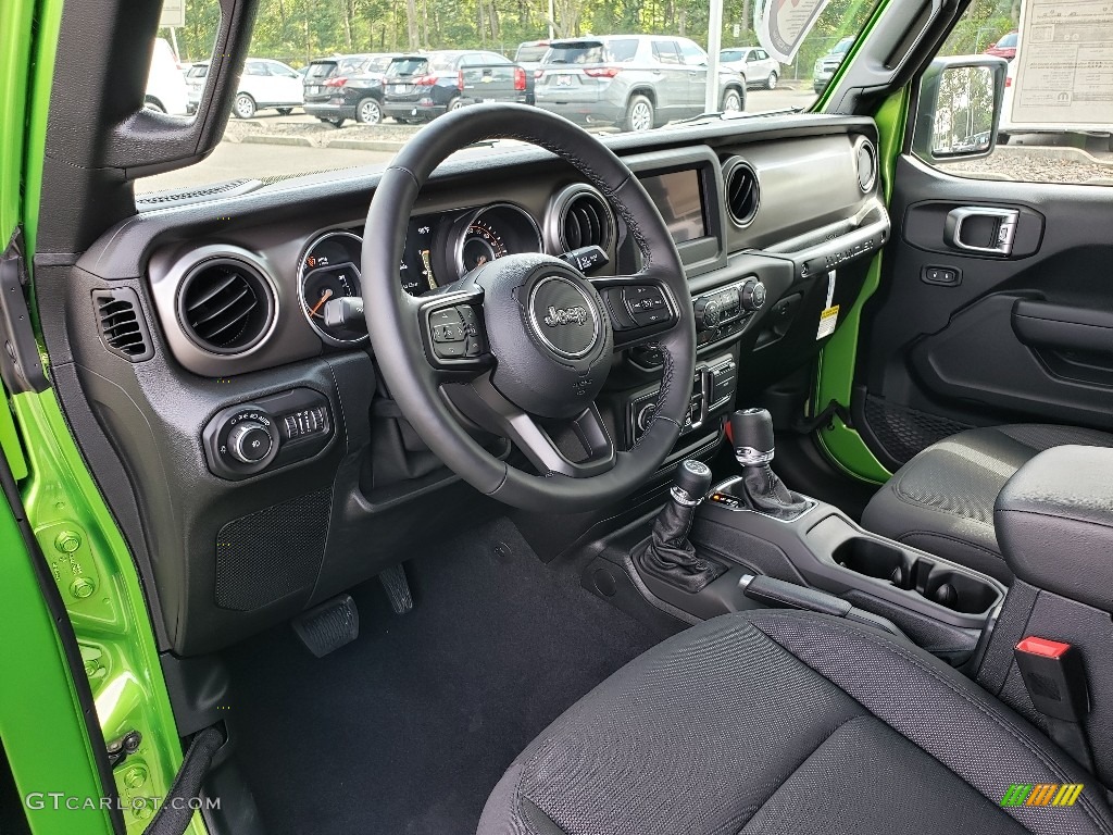 Black Interior 2020 Jeep Wrangler Unlimited Sport 4x4 Photo #134880674