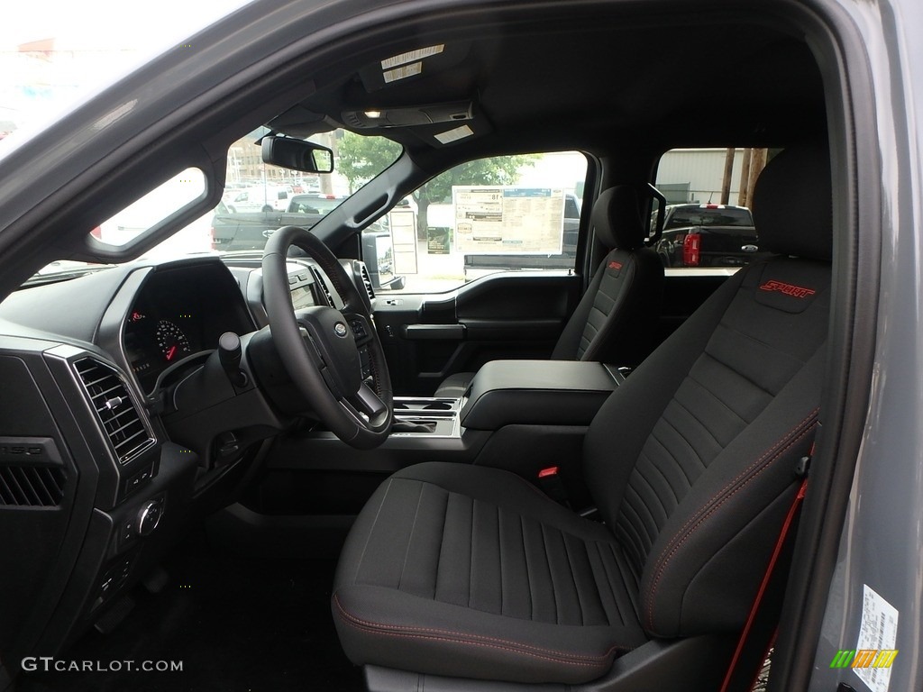 Sport Black/Red Interior 2019 Ford F150 XLT Sport SuperCrew 4x4 Photo #134880857