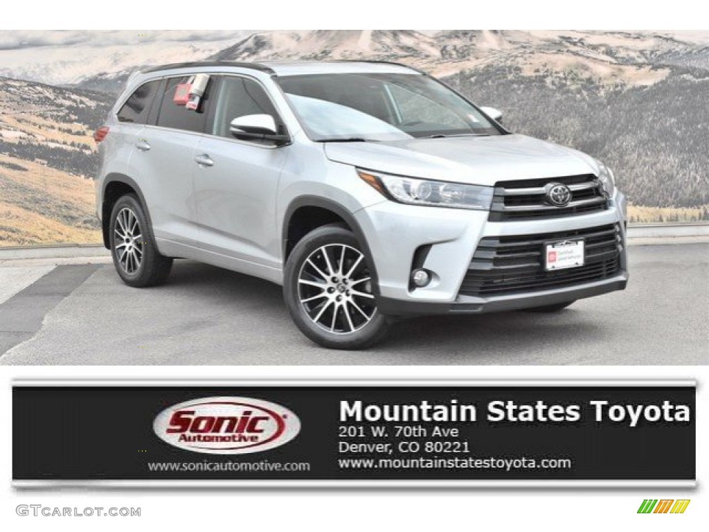 2018 Highlander SE AWD - Celestial Silver Metallic / Black photo #1