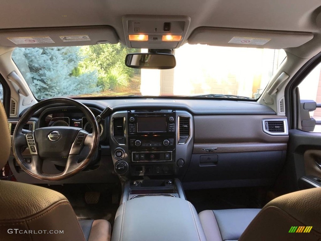 2016 TITAN XD Platinum Reserve Crew Cab 4x4 - Cayenne Red / Platinum Reserve Black/Brown Leather photo #4
