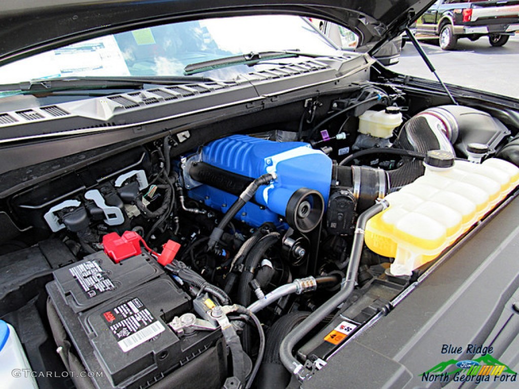 2019 Ford F150 Shelby Cobra Edition SuperCrew 4x4 5.0 Liter Shelby Supercharged DOHC 32-Valve Ti-VCT E85 V8 Engine Photo #134892554