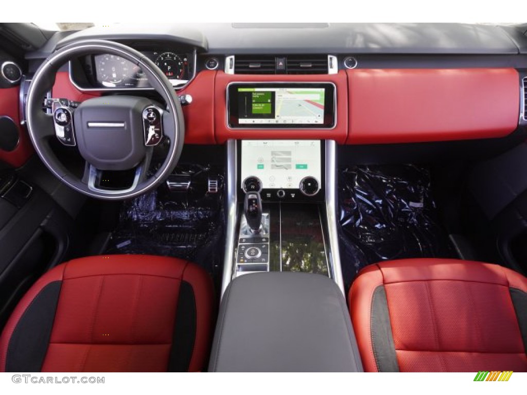 2020 Land Rover Range Rover Sport HSE Dynamic Ebony/Pimento Dashboard Photo #134898514