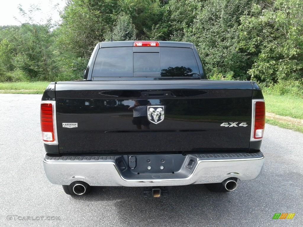 2018 1500 Laramie Crew Cab 4x4 - Brilliant Black Crystal Pearl / Black photo #7