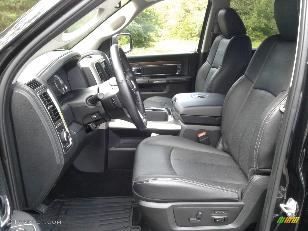 2018 1500 Laramie Crew Cab 4x4 - Brilliant Black Crystal Pearl / Black photo #10