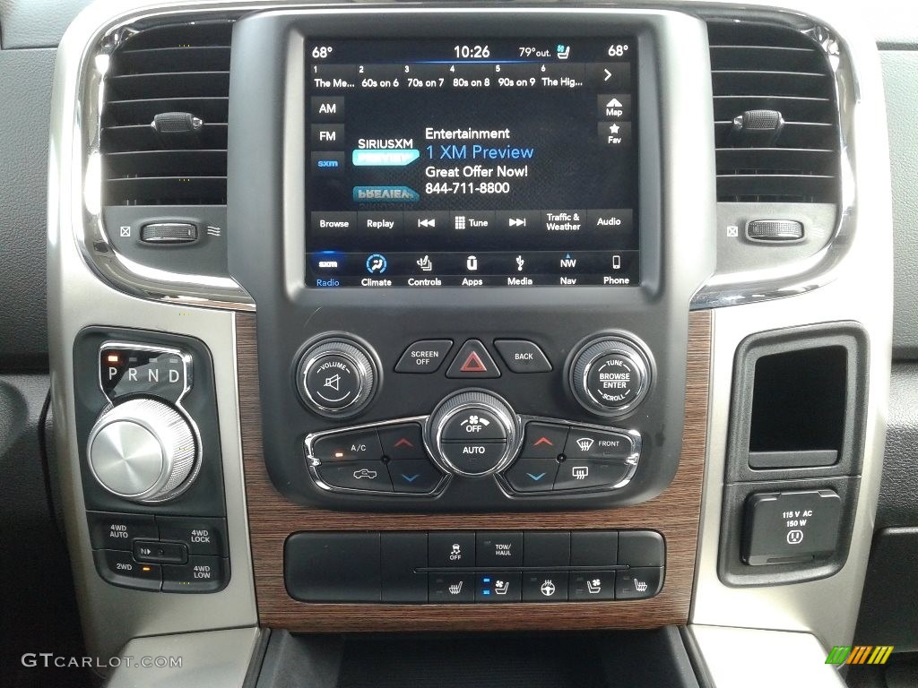 2018 1500 Laramie Crew Cab 4x4 - Brilliant Black Crystal Pearl / Black photo #21