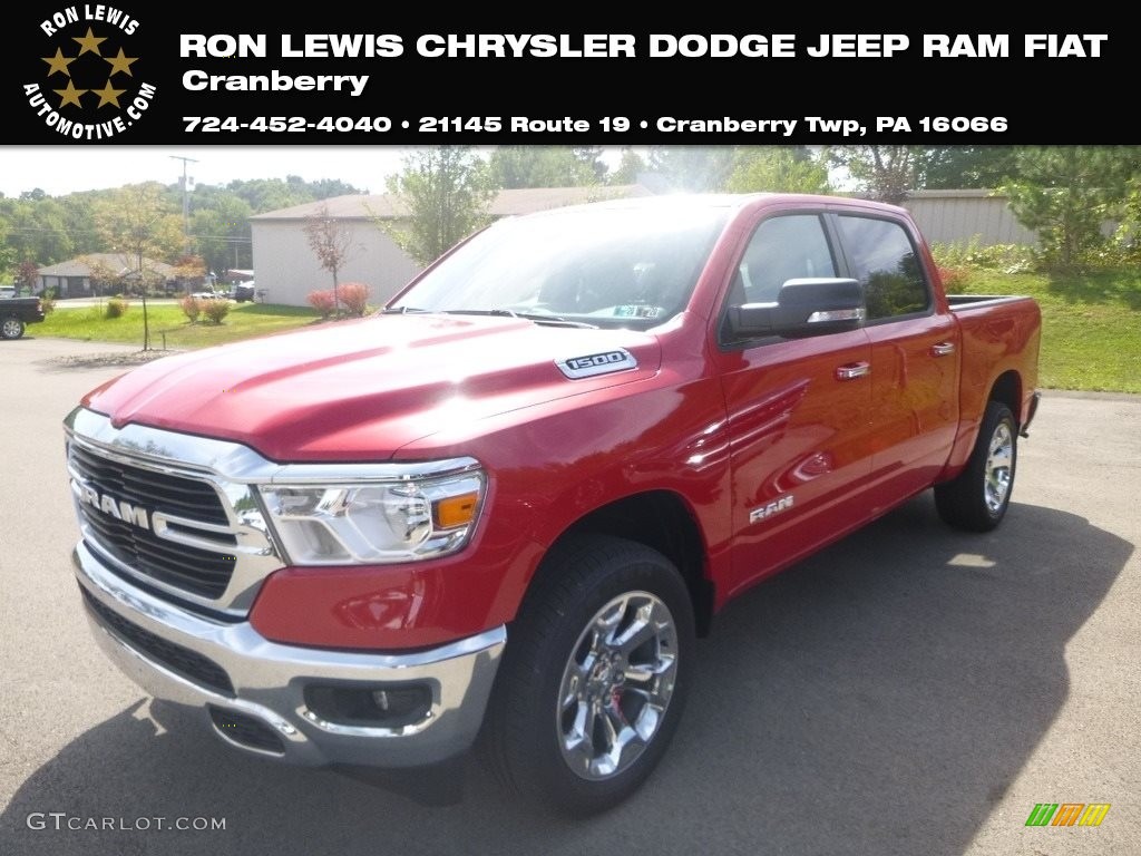 2020 1500 Big Horn Crew Cab 4x4 - Flame Red / Black/Diesel Gray photo #1