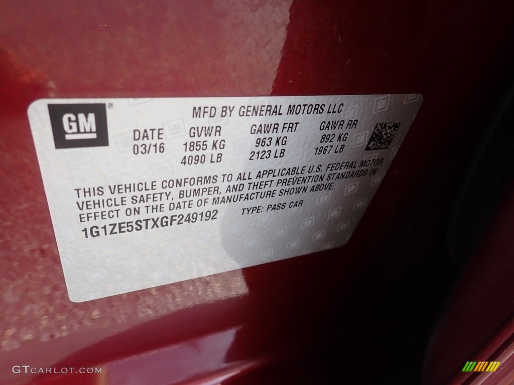 2016 Malibu LT - Butte Red Metallic / Jet Black photo #28
