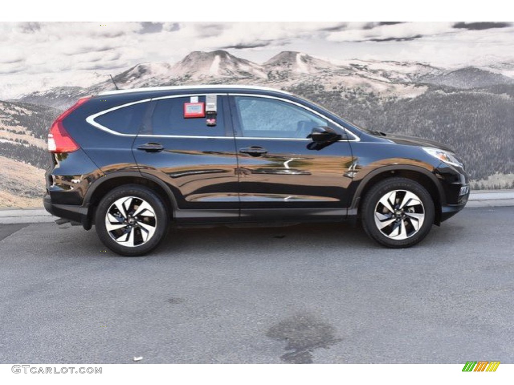 2016 CR-V Touring - Crystal Black Pearl / Black photo #2
