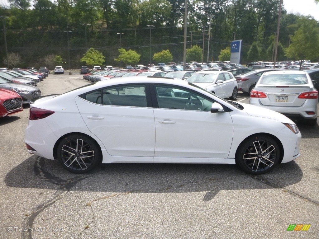 2020 Elantra Sport - Ceramic White / Black photo #1