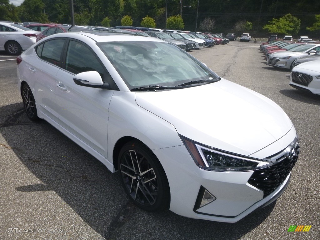 Ceramic White 2020 Hyundai Elantra Sport Exterior Photo #134909269