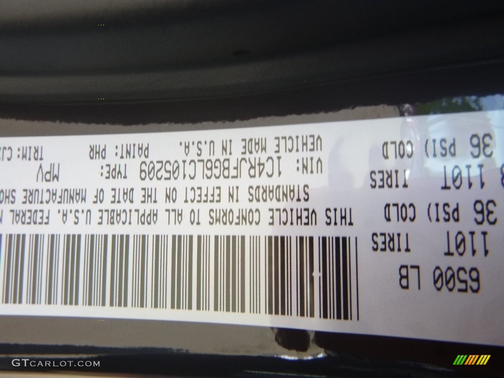 2020 Grand Cherokee Color Code PHR for Sangria Metallic Photo #134909842