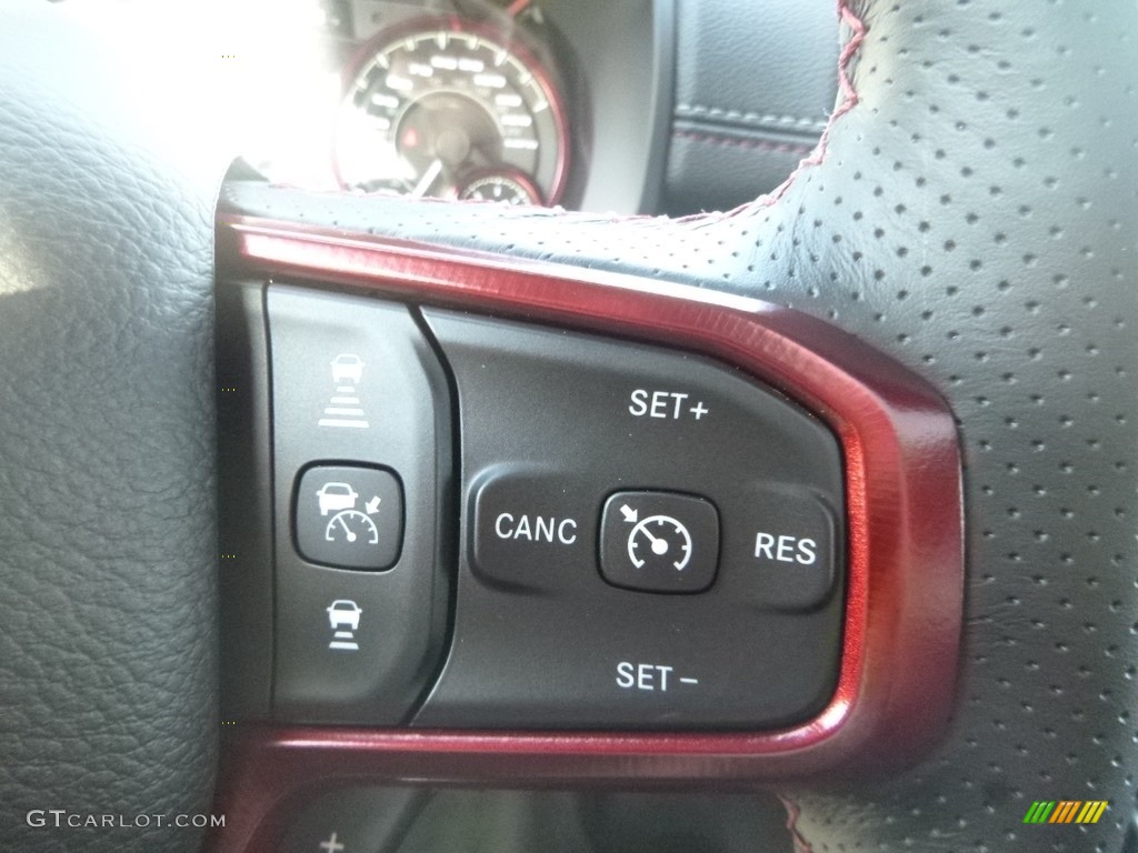 2020 Ram 1500 Rebel Crew Cab 4x4 Red/Black Steering Wheel Photo #134910670