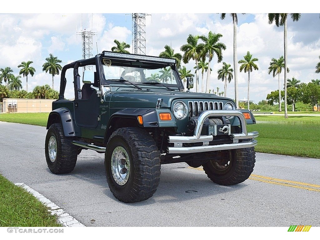 2000 Wrangler Sport 4x4 - Medium Fern Green Pearl / Agate photo #1