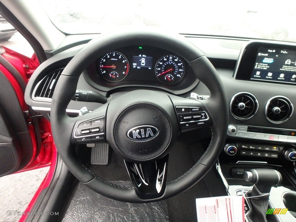 2019 Kia Stinger 2.0L AWD Black Steering Wheel Photo #134913217