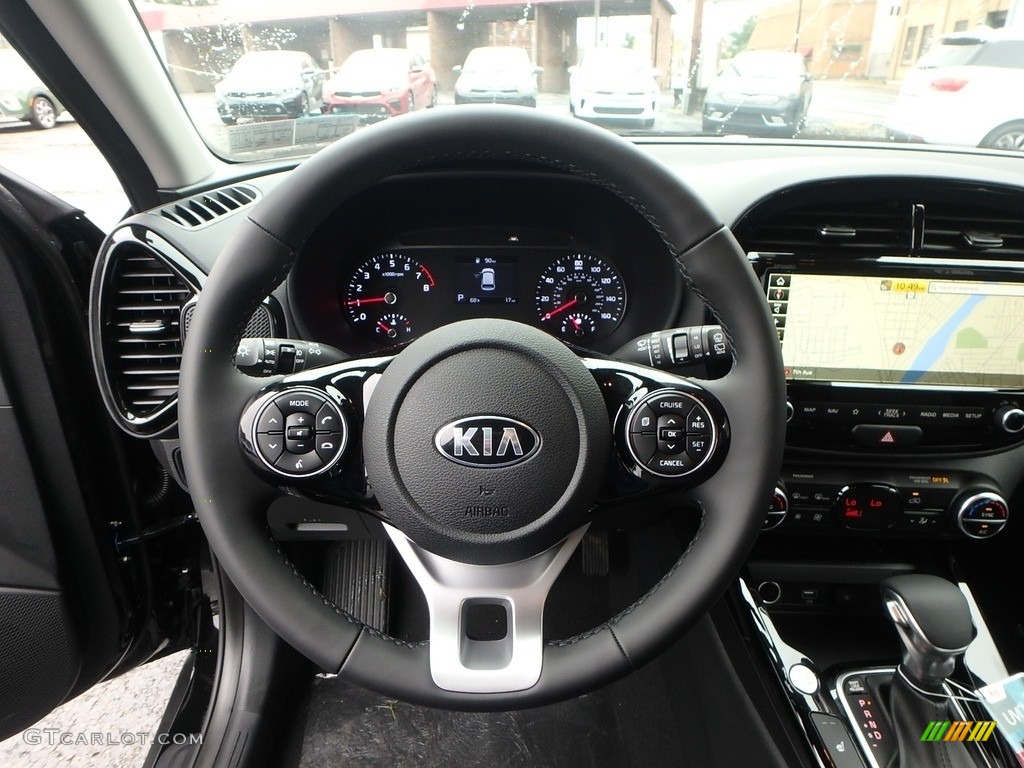 2020 Kia Soul EX Black Steering Wheel Photo #134914714