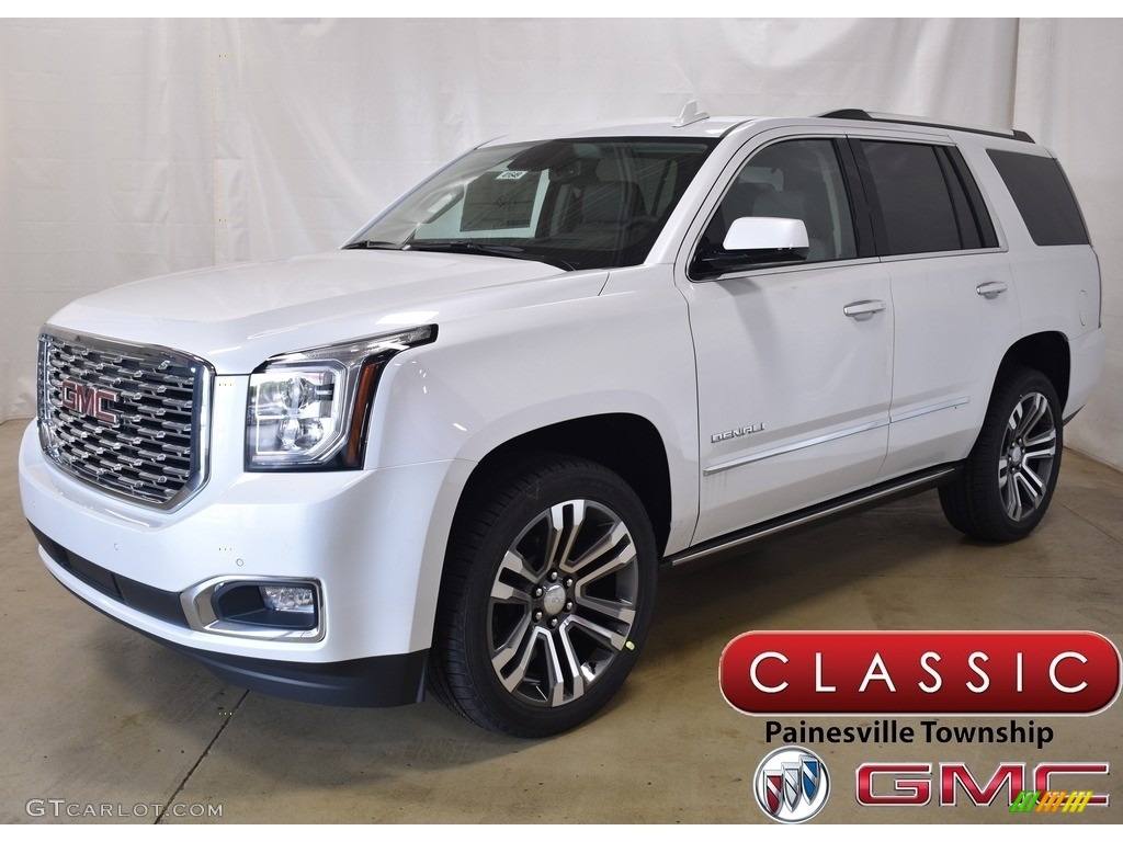 2020 Yukon Denali 4WD - White Frost Tricoat / Cocoa/­Dark Atmosphere photo #1