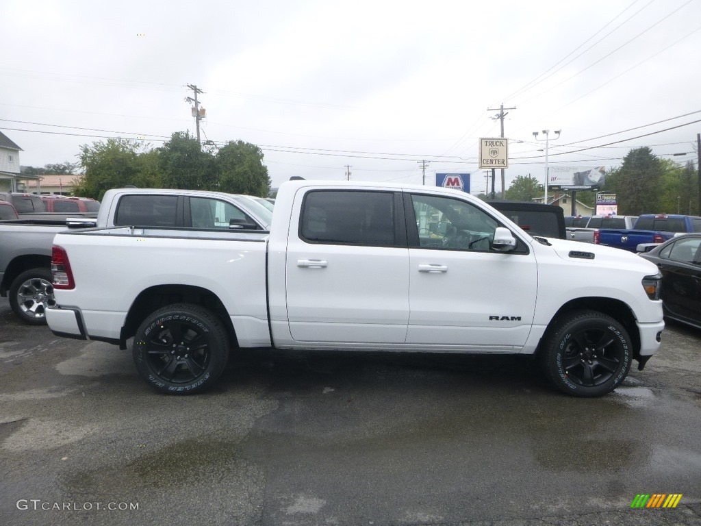 Bright White 2020 Ram 1500 Big Horn Night Edition Crew Cab 4x4 Exterior Photo #134918509