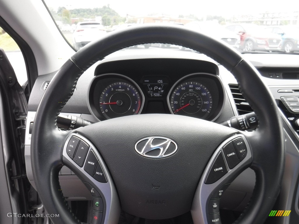 2015 Elantra Limited Sedan - Titanium Gray Metallic / Gray photo #19