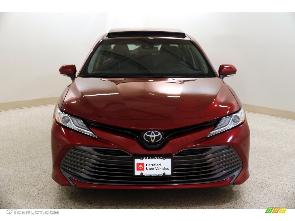 2018 Camry XLE V6 - Ruby Flare Pearl / Black photo #2